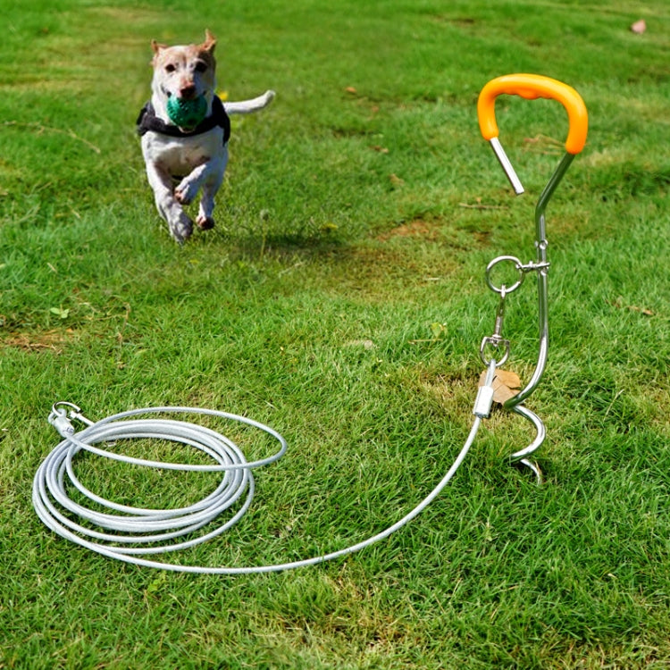 Outdoor Pet Leash Stainless Steel Ground Nail Fixing Bolt, Specificationï¼š Upgrade + Wire Rope