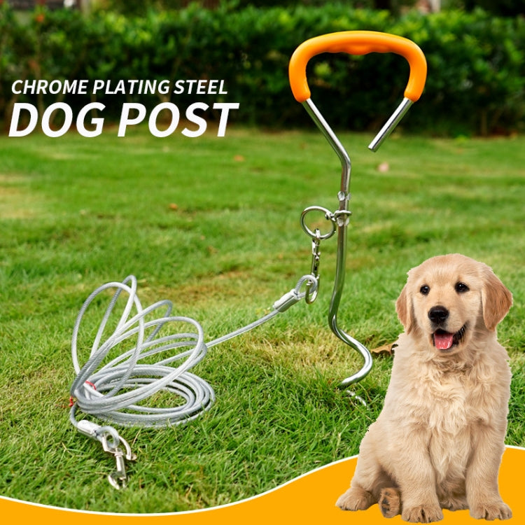 Outdoor Pet Leash Stainless Steel Ground Nail Fixing Bolt, Specificationï¼š Upgrade + Wire Rope