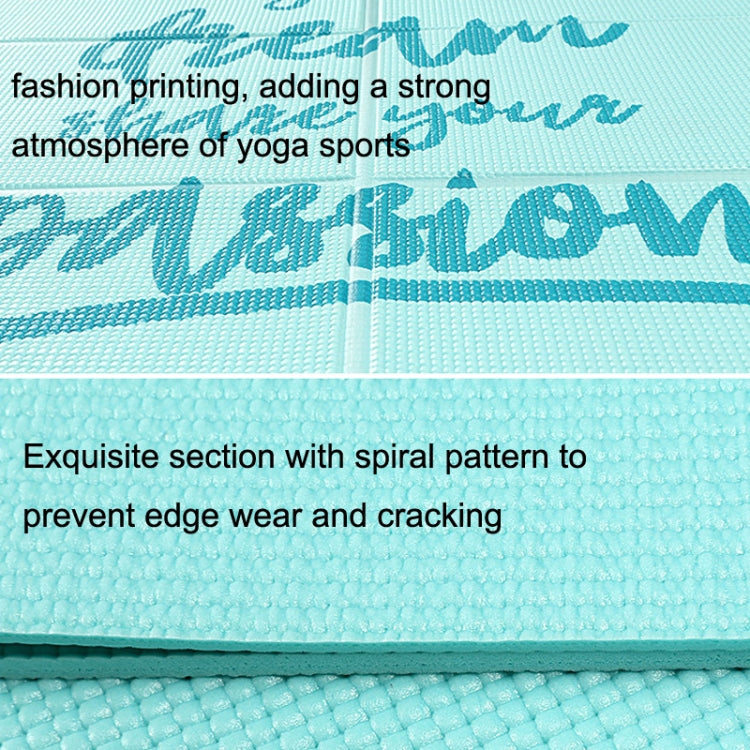YM15C Portable Travel Thick Fold Yoga Pad Student Nnap Mat, Thickness: 5mm (Light Rose Red Print)