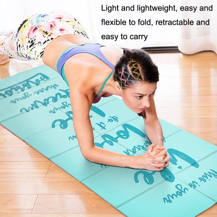 YM15C Portable Travel Thick Fold Yoga Pad Student Nnap Mat, Thickness: 5mm (Light Rose Red Print)