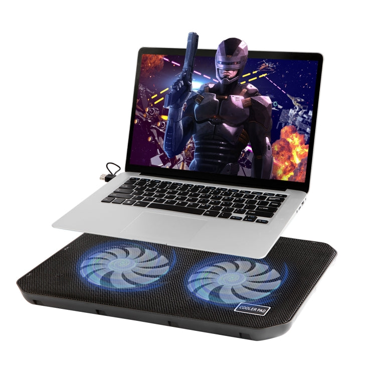 NUOXI M10 Dual USB Laptop Cooler(Black)