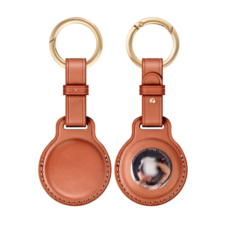 First Layer Cowhide Tracker Cover Pet Child Anti-lost Device Case for AirTag