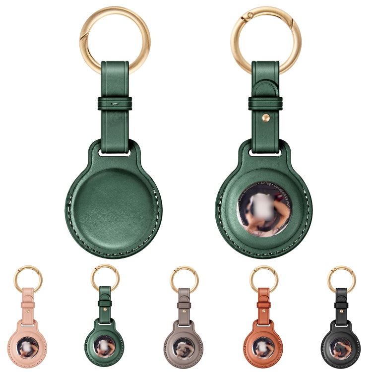 First Layer Cowhide Tracker Cover Pet Child Anti-lost Device Case for AirTag