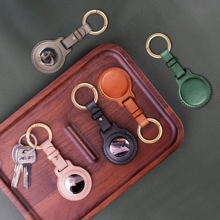 First Layer Cowhide Tracker Cover Pet Child Anti-lost Device Case for AirTag