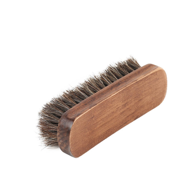 Horse Mane Shoes Brush Mahogany Brush Fur Shoes Cleaning And Dust Brush(Brown)