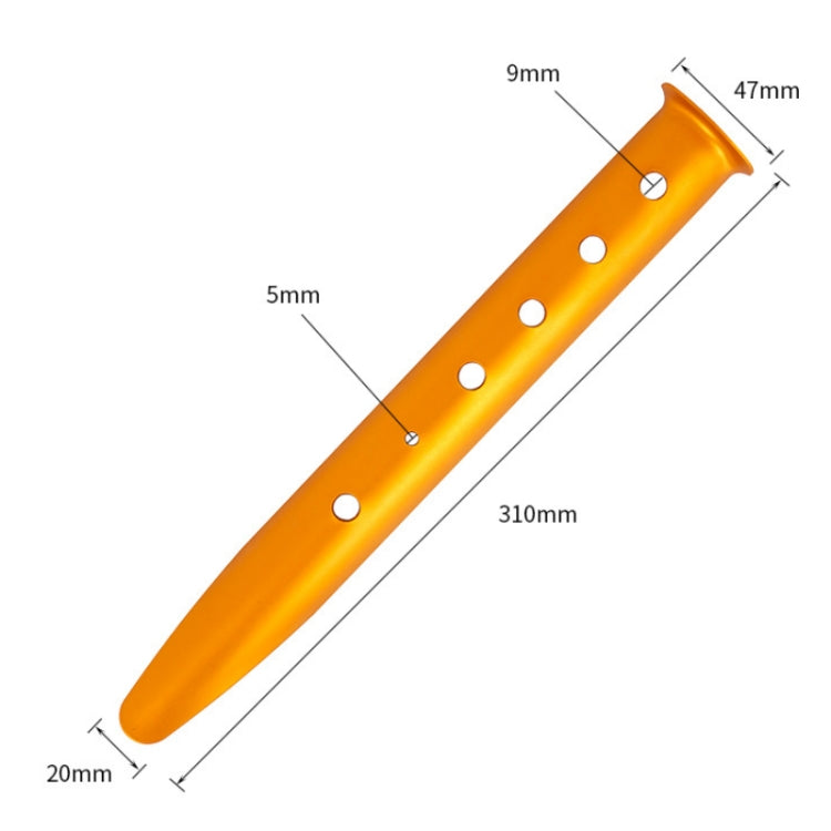 3 PCS Outdoor Camping Tent Aluminum Alloy Tubular Ground Nails