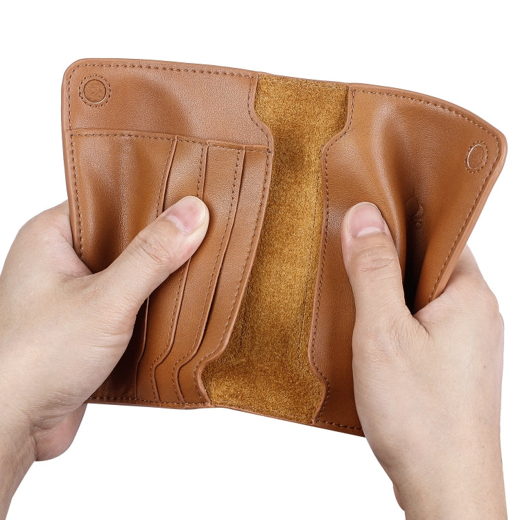 Men Wallet Cowhide Passport Bag Ticket Holder Multifunctional Card Holder