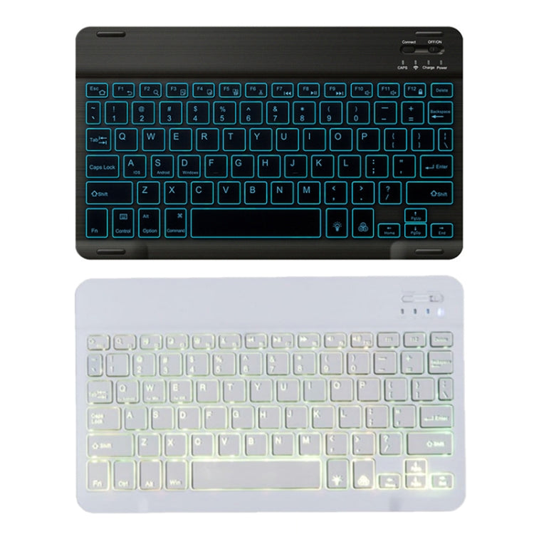 78 Keys 10 Inch RGB Colorful Backlit Bluetooth Keyboard For Mobile Phone / Tablet