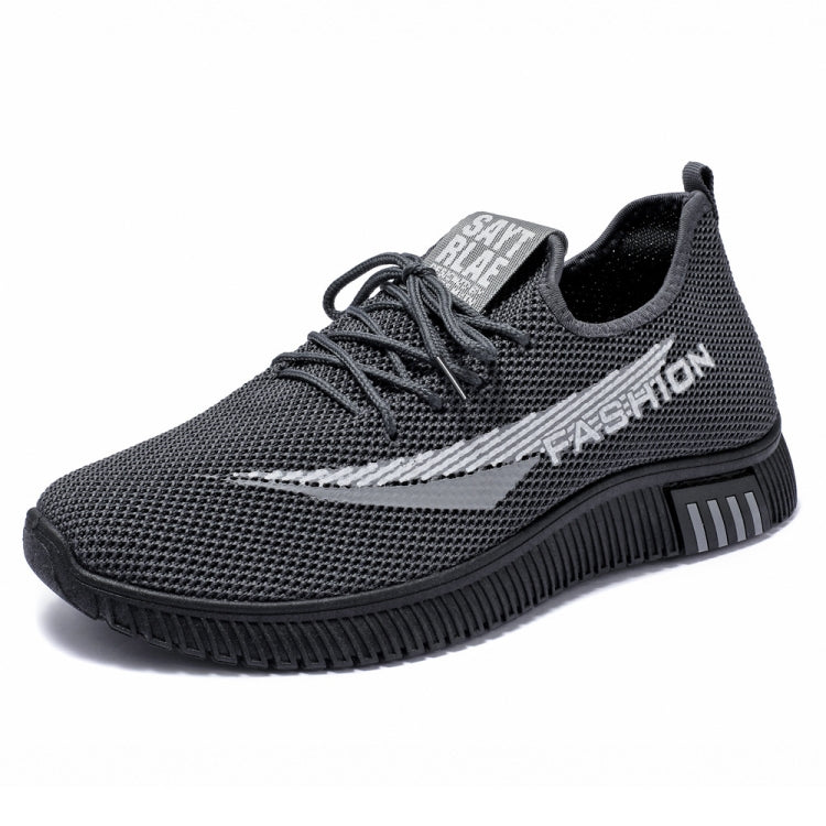 Men Spring Walking Shoes Casual Sports Breathable Flying Knit Shoes, Size: 39