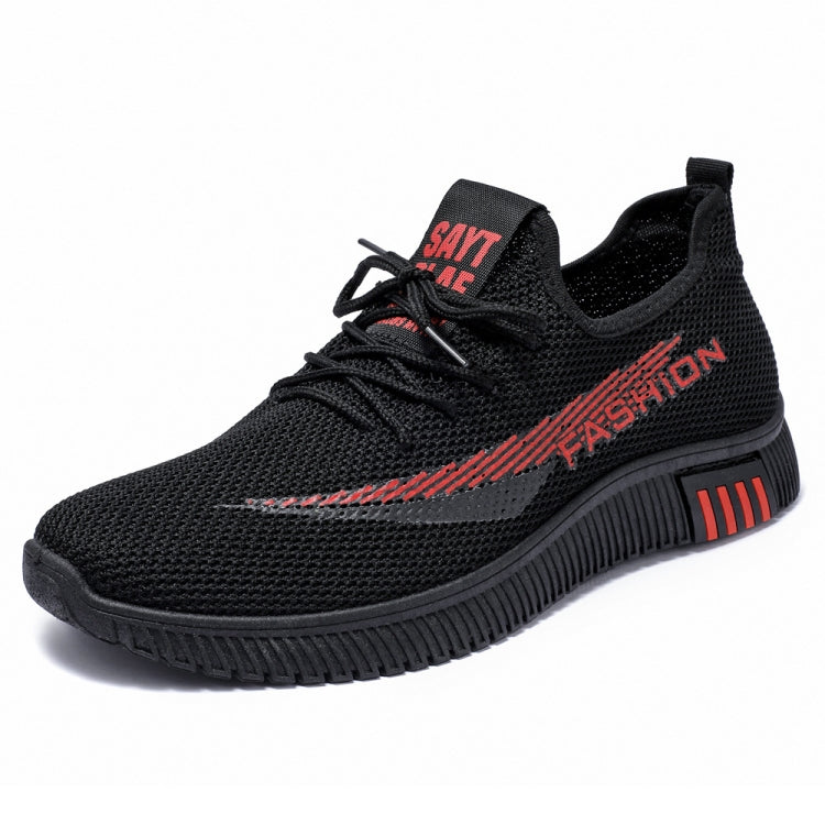 Men Spring Walking Shoes Casual Sports Breathable Flying Knit Shoes, Size: 40