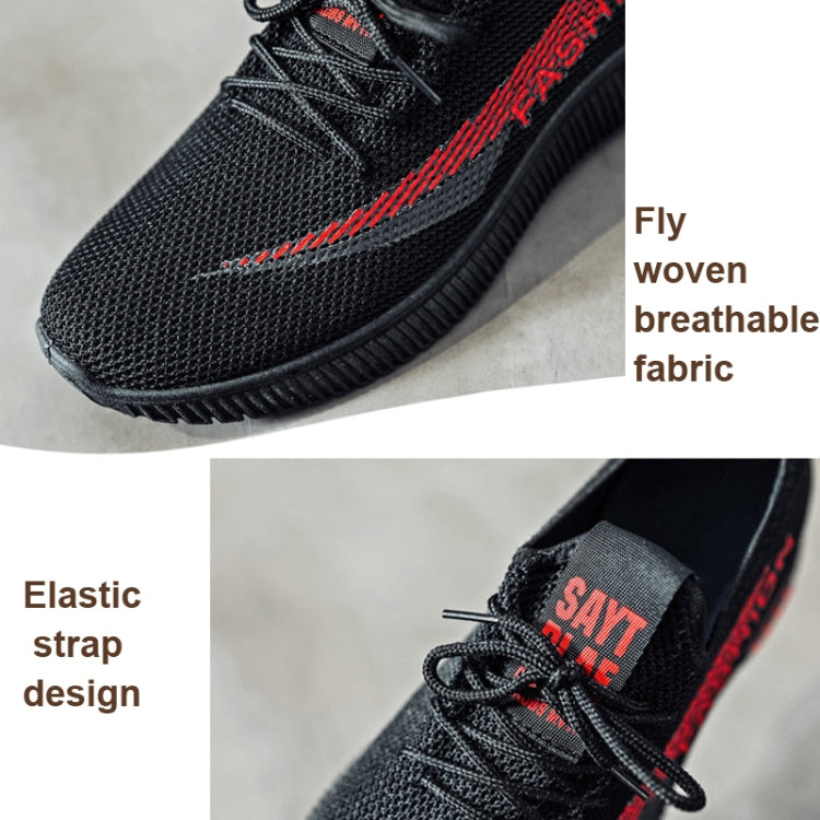 Men Spring Walking Shoes Casual Sports Breathable Flying Knit Shoes, Size: 40