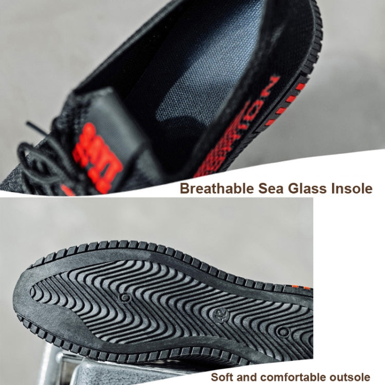 Men Spring Walking Shoes Casual Sports Breathable Flying Knit Shoes, Size: 40
