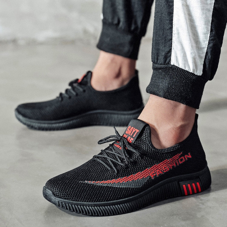 Men Spring Walking Shoes Casual Sports Breathable Flying Knit Shoes, Size: 41