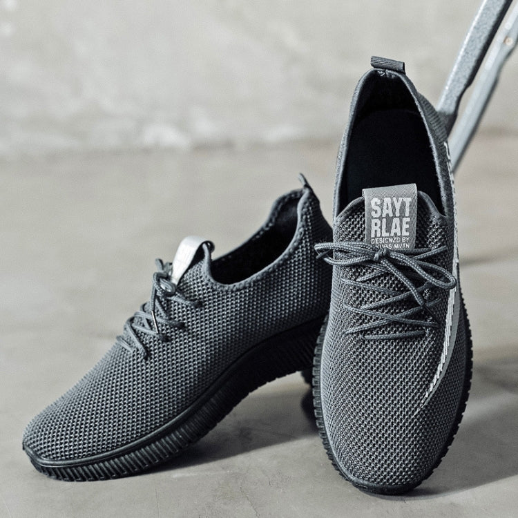 Men Spring Walking Shoes Casual Sports Breathable Flying Knit Shoes, Size: 41