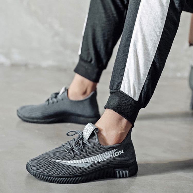 Men Spring Walking Shoes Casual Sports Breathable Flying Knit Shoes, Size: 41