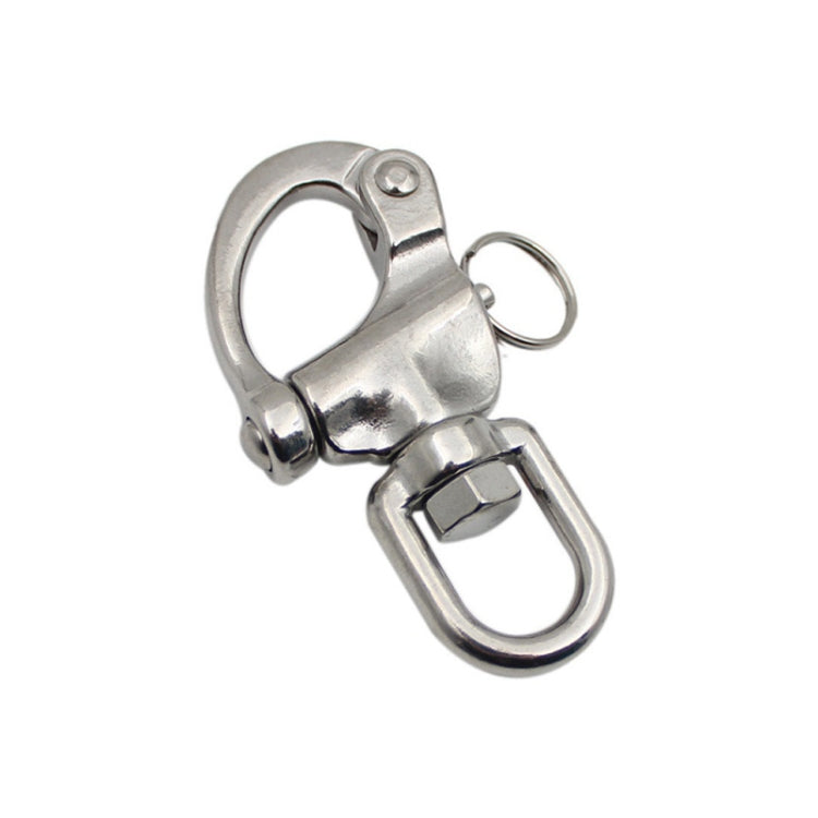 3 PCS Yachting Sailing Stainless Steel Coil Type Rotary Spring Shackle, Specification: 87mm