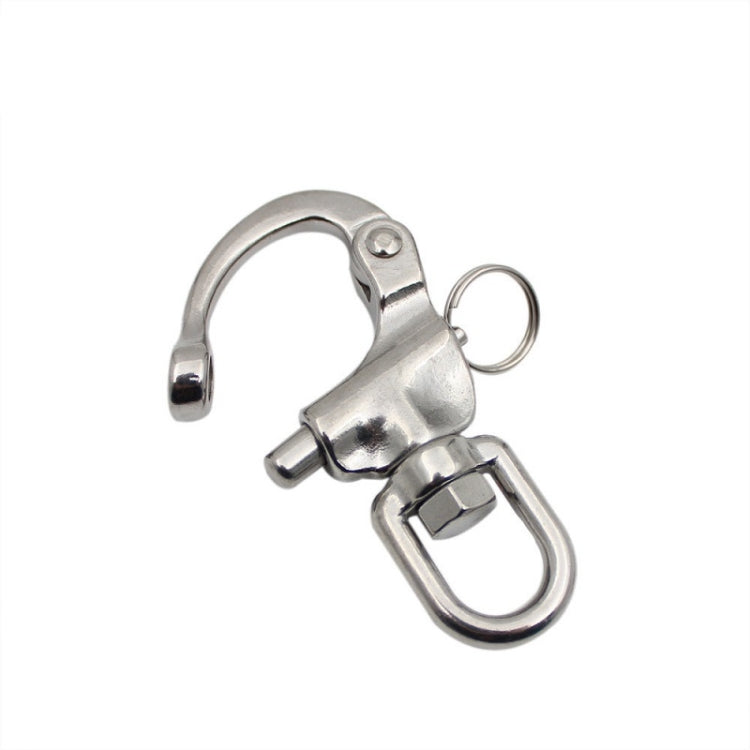 3 PCS Yachting Sailing Stainless Steel Coil Type Rotary Spring Shackle, Specification: 87mm