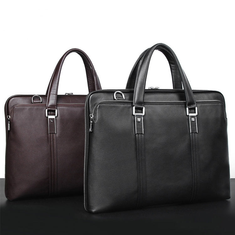 Men Business Cowhide Leather Handbag Lawyer Briefcase Messenger Bag Laptop Bag