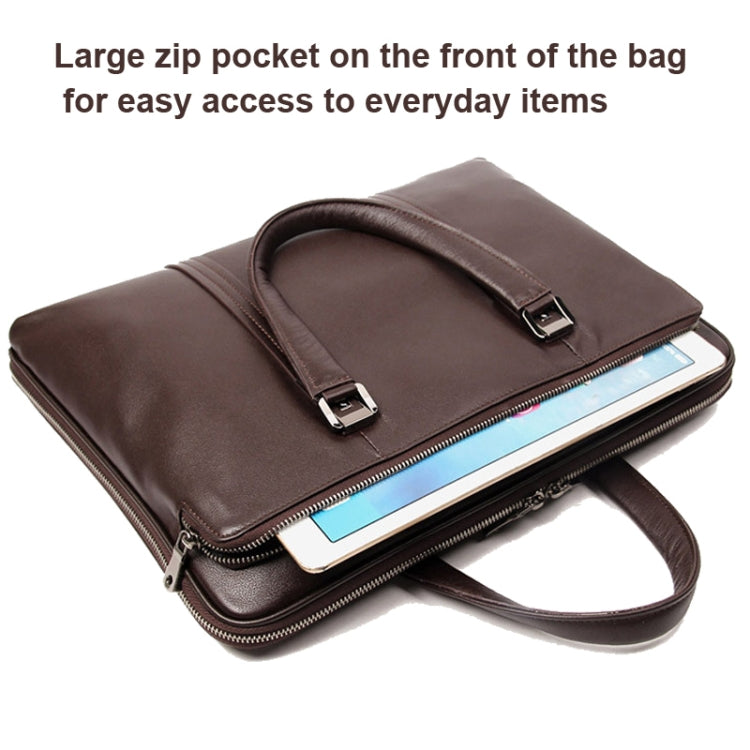 Men Business Cowhide Leather Handbag Lawyer Briefcase Messenger Bag Laptop Bag