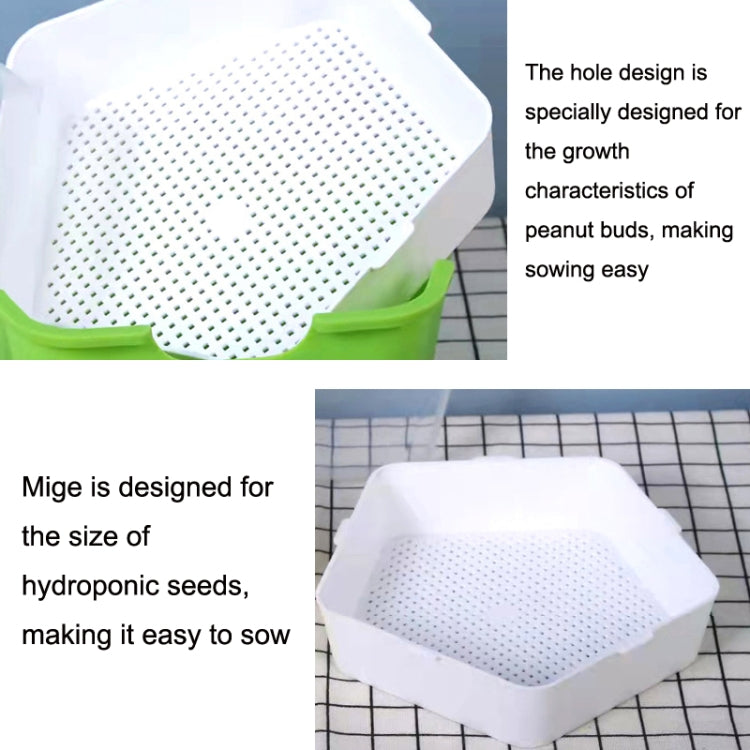 3 PCS Bean Sprout Germination Pot Soilless Culture Hydroponic Vegetable Seedling Tray