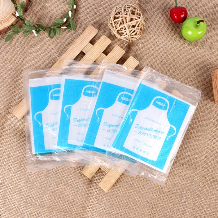 100 PCS Disposable Apron Waterproof And Oil-Proof Catering Plastic Apron, Size: 60x90cm