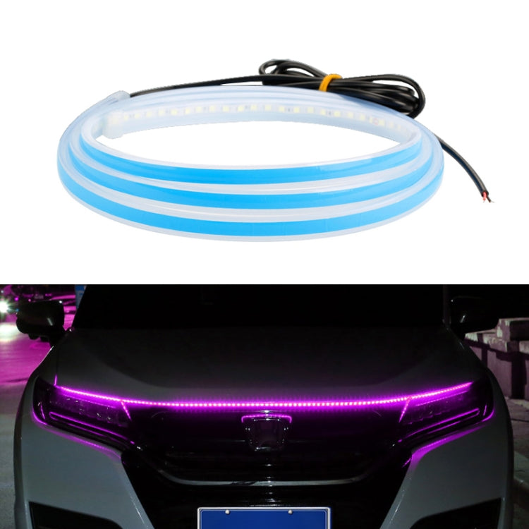 Car LED Streamer Decorative Hood Atmosphere Lights, Style: Monochrome Pink Purple Light