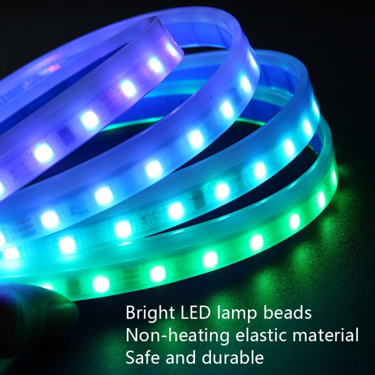 Car LED Streamer Decorative Hood Atmosphere Lights, Style: Monochrome Green Light