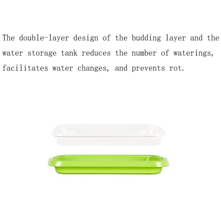 5 PCS Bean Sprout Germination Tray Soilless Culture Seedling Pot(Green)