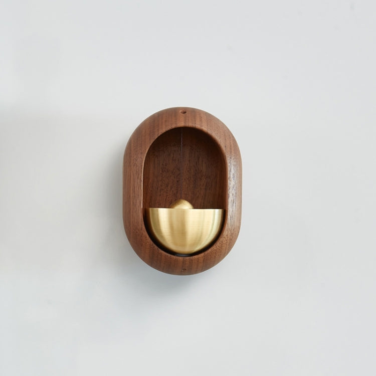 Suction Door Wind Chime Brass Wooden Doorbell Door Opening Reminder Pendant