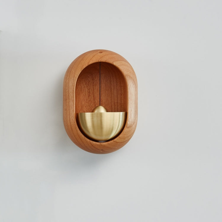 Suction Door Wind Chime Brass Wooden Doorbell Door Opening Reminder Pendant