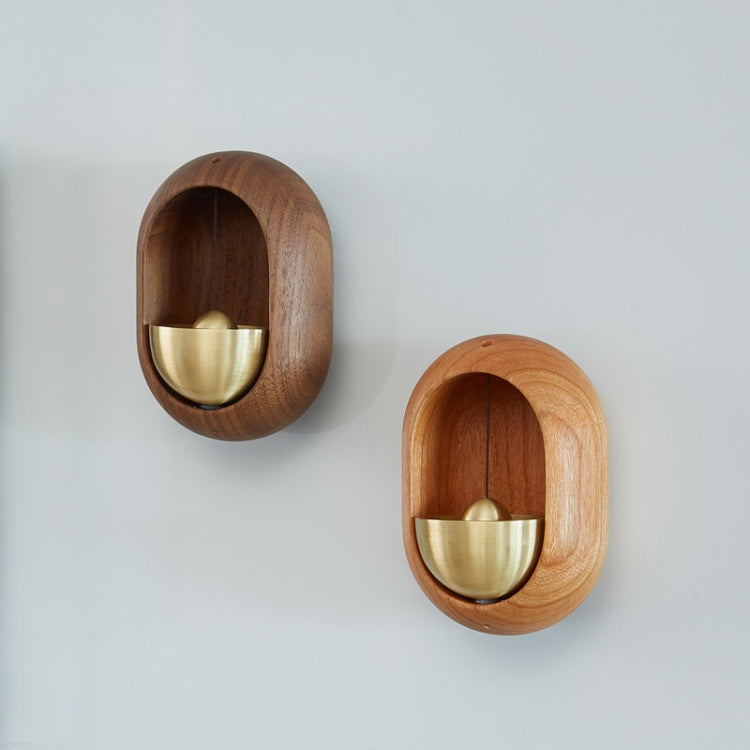 Suction Door Wind Chime Brass Wooden Doorbell Door Opening Reminder Pendant