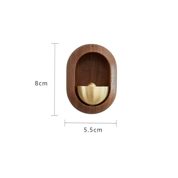 Suction Door Wind Chime Brass Wooden Doorbell Door Opening Reminder Pendant
