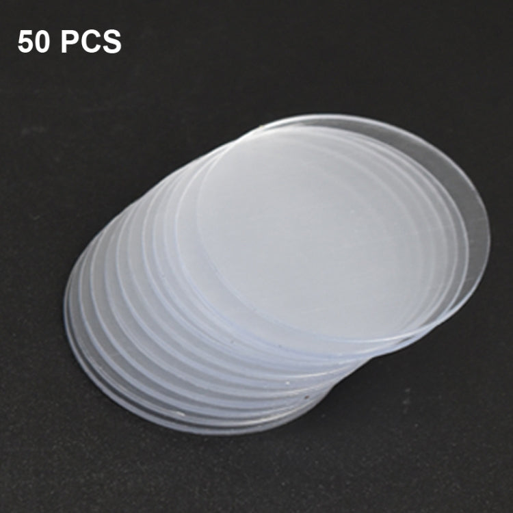 50 PCS Transparent Tape Sticker Strong Nano Tape ,Style: Round Diameter 60x0.8mm
