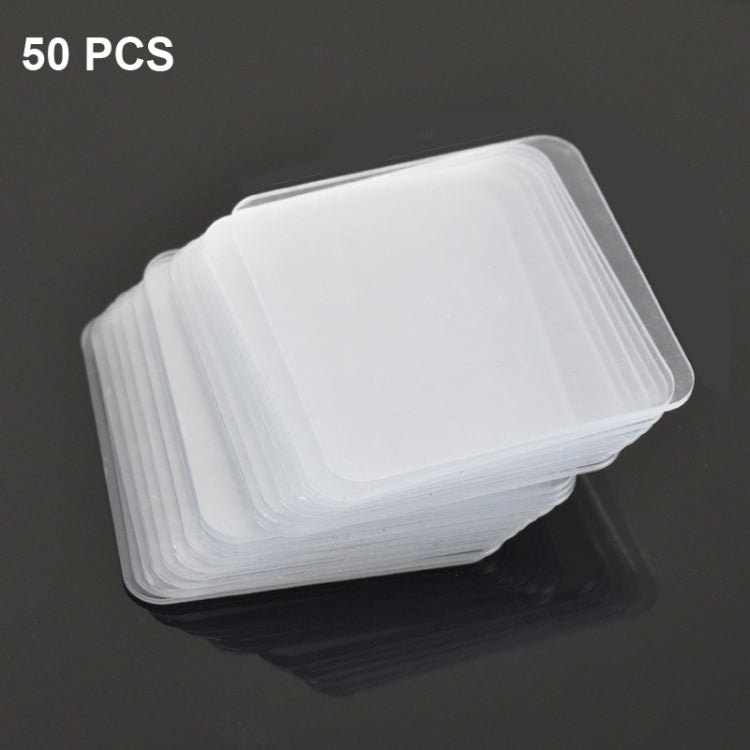 50 PCS Transparent Tape Sticker Strong Nano Tape ,Style: Square 60x60x0.3mm