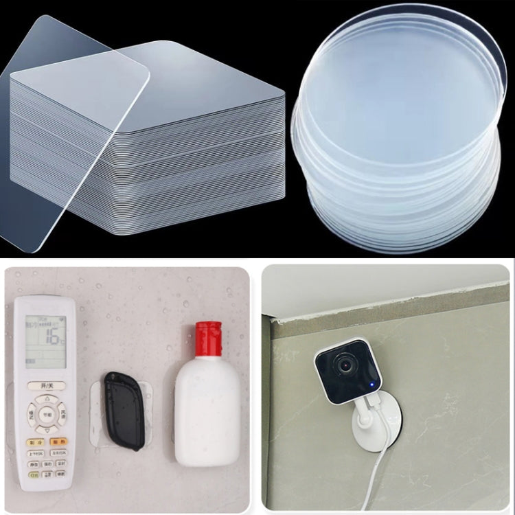 50 PCS Transparent Tape Sticker Strong Nano Tape ,Style: Square 60x60x0.3mm