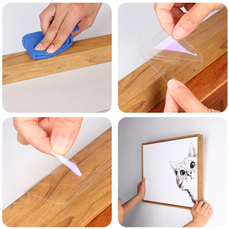 50 PCS Transparent Tape Sticker Strong Nano Tape ,Style: Square 60x60x0.3mm
