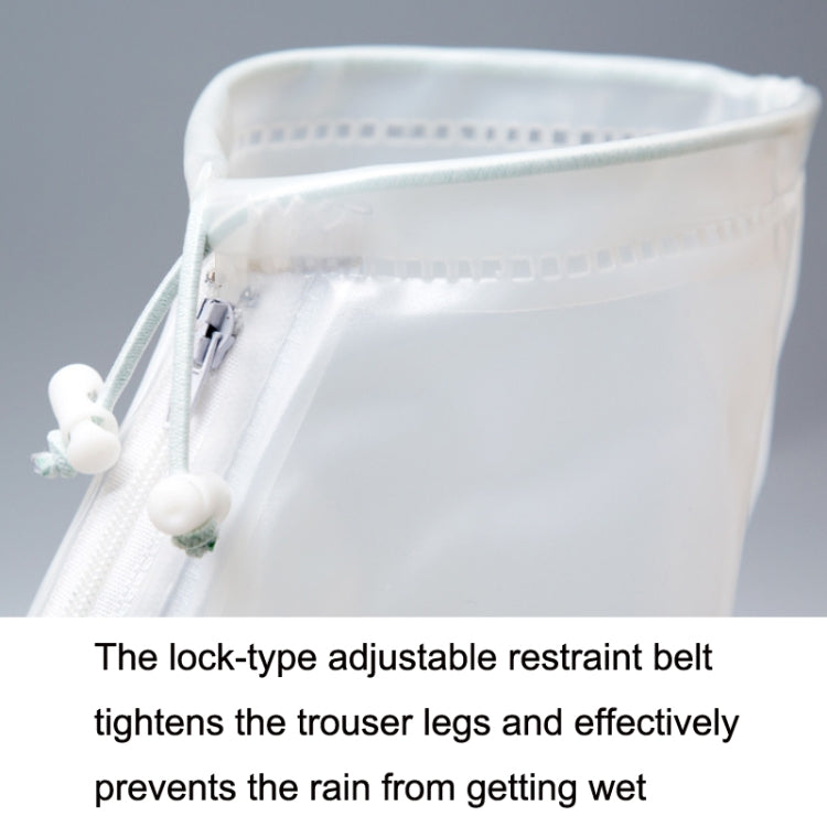 1 Pair Rainy Outdoor Anti-Skid Waterproof Shoe Cover Thickening Repetitive Use Shoe Cover M(White)