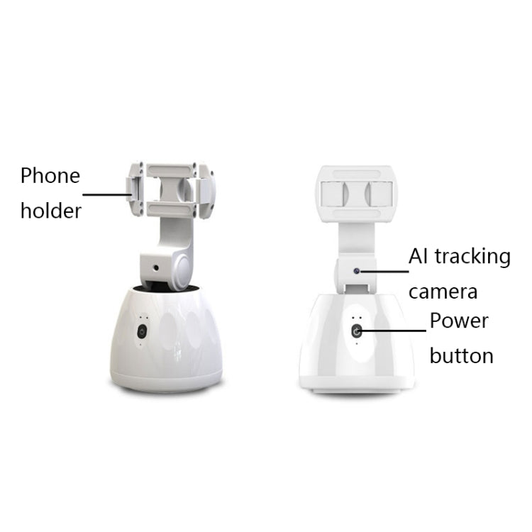 Q3 AI Intelligent Anti-shake 360-degree Tracking Gimbal(Space White)