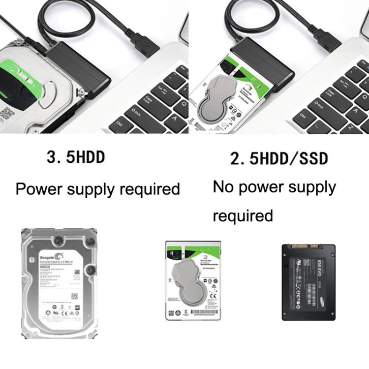 T04 USB3.0 To SATA Easy Drive Cable For 2.5/3.5 Inch Hard Drive Adapter Cable
