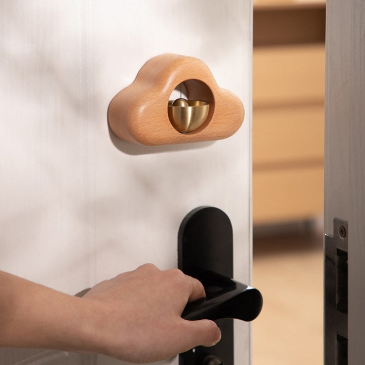Suction Door Wind Chime Magnetic Suction Door Bell Wooden Decoration, Color: Beech