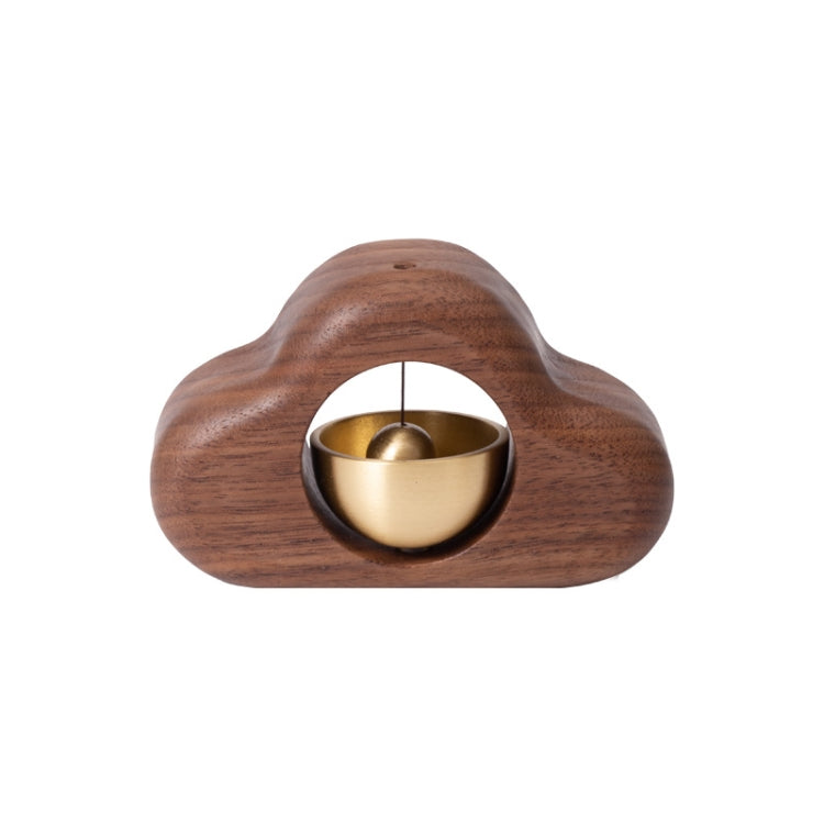 Suction Door Wind Chime Magnetic Suction Door Bell Wooden Decoration, Color: Walnut
