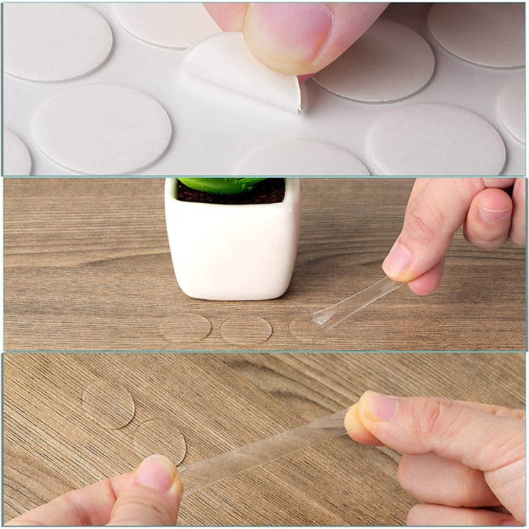 50pcs/sheet 18x0.8mm Round Transparent Double-Sided Adhesive Tape Waterproof Traceless Acrylic Glue