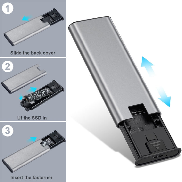USB to USB-C/Type-C M.2 NVME All-Aluminum Solid State Drive Enclosure
