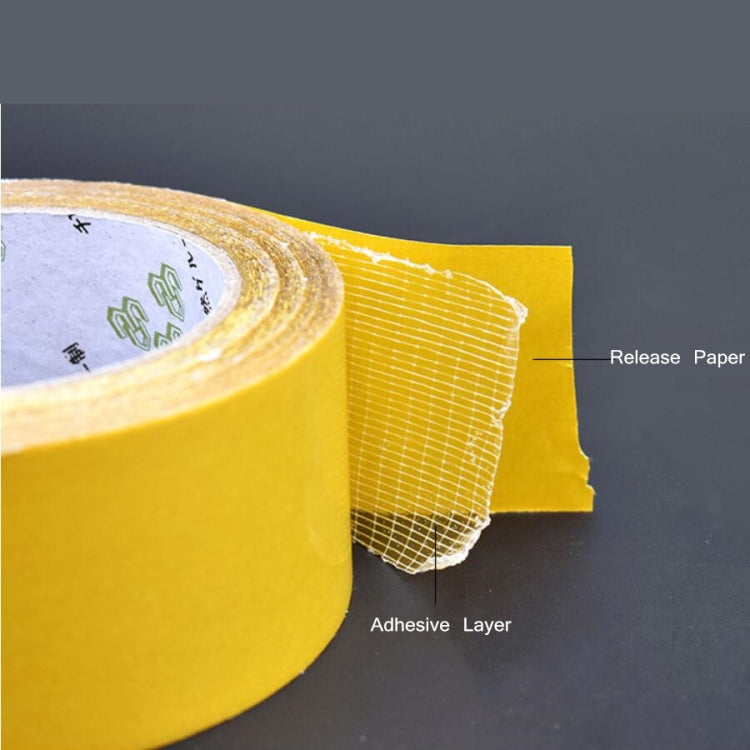2 PCS 5mmx50 m Double-sided Fiberglass Grid Sticky Adhesive Fiber Transparent Mesh Tape