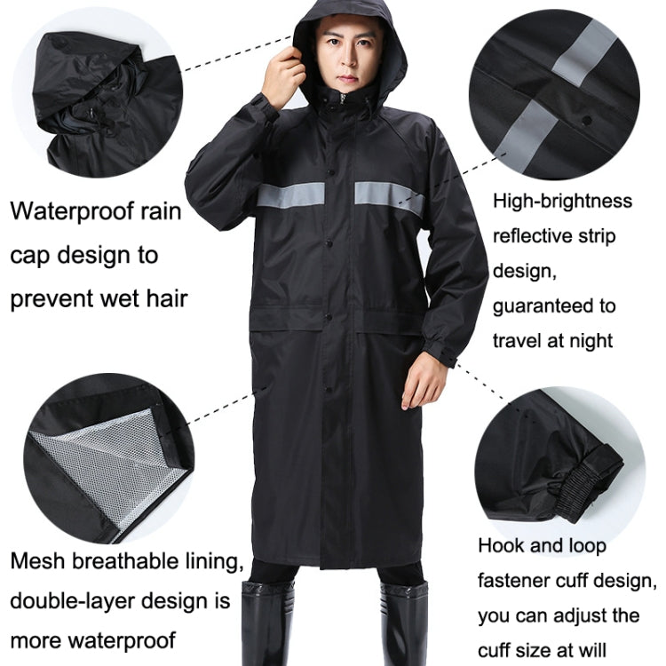 X18 Siamese Raincoat Outdoor Adult Reflective Riding Raincoat, Size: XXXXL