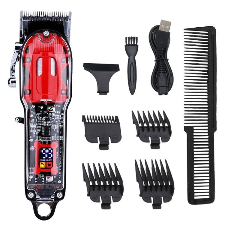 LCD Digital Display Rechargeable Transparent Electric Clipper