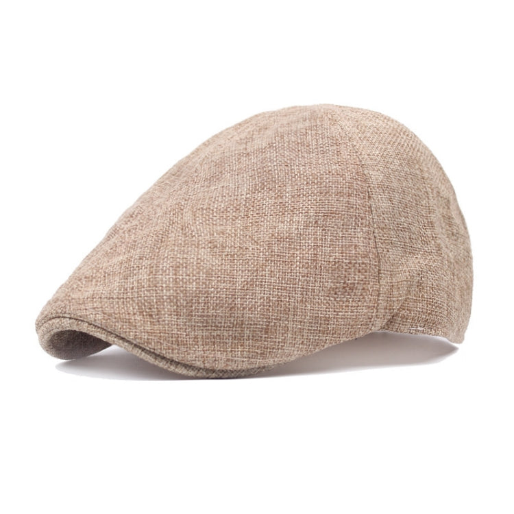 Spring/Summer Burlap Cap Retro Men Forward Beret, Size: M (56-58cm)