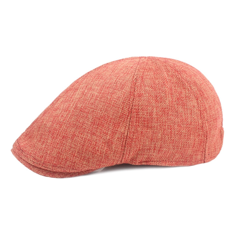 Spring/Summer Burlap Cap Retro Men Forward Beret, Size: M (56-58cm)