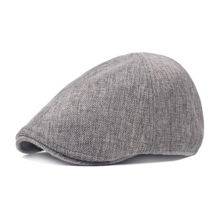 Spring/Summer Burlap Cap Retro Men Forward Beret, Size: M (56-58cm)