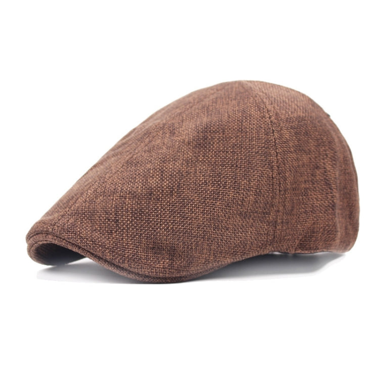 Spring/Summer Burlap Cap Retro Men Forward Beret, Size: M (56-58cm)